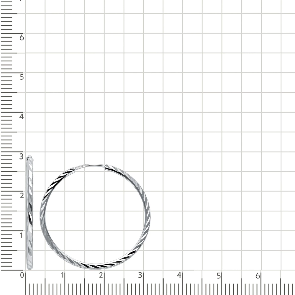 Серьги конго из серебра 925 пробы