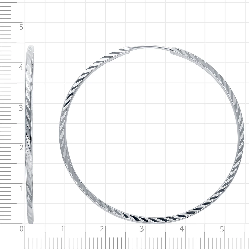 Серьги конго из серебра 925 пробы