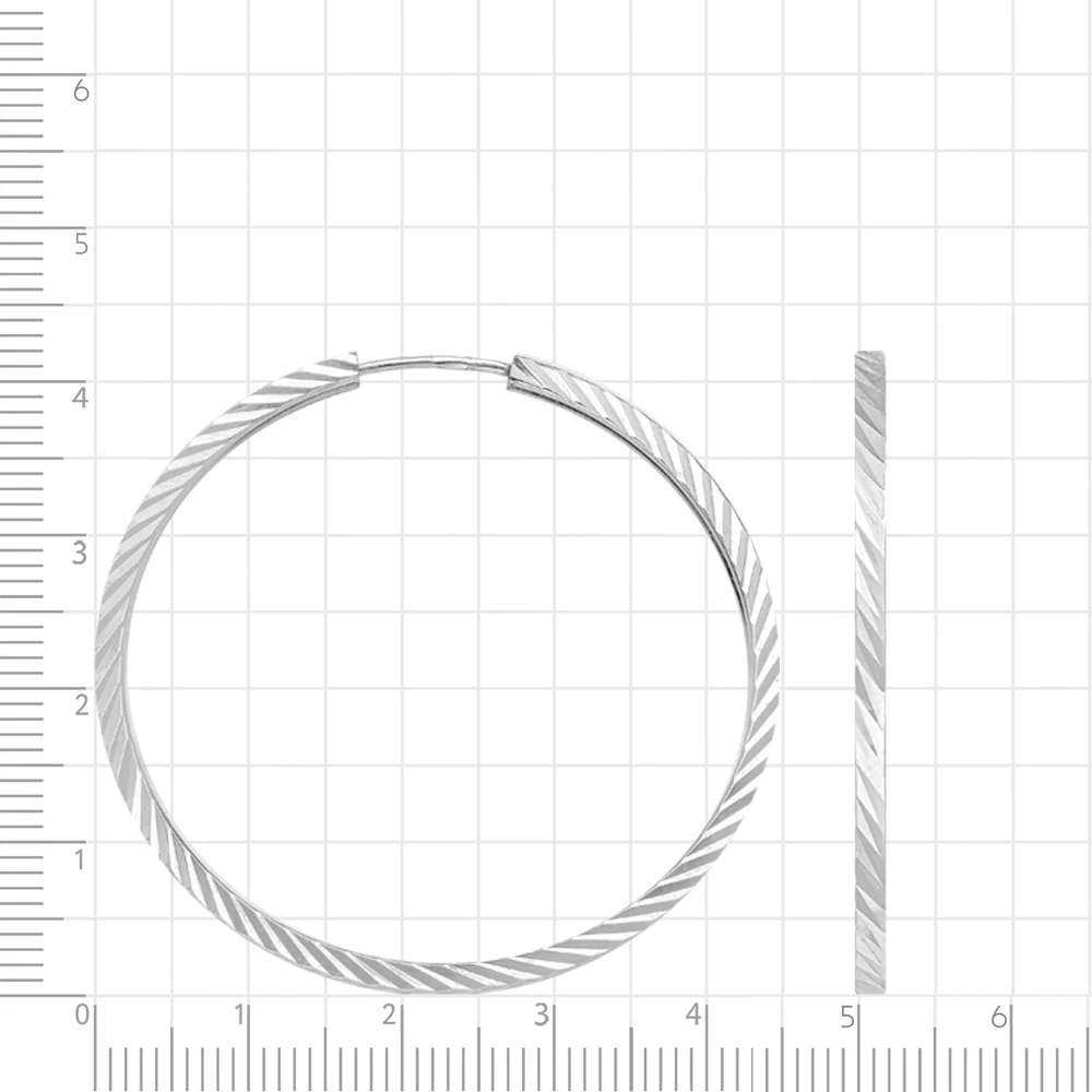 Серьги конго из серебра 925 пробы