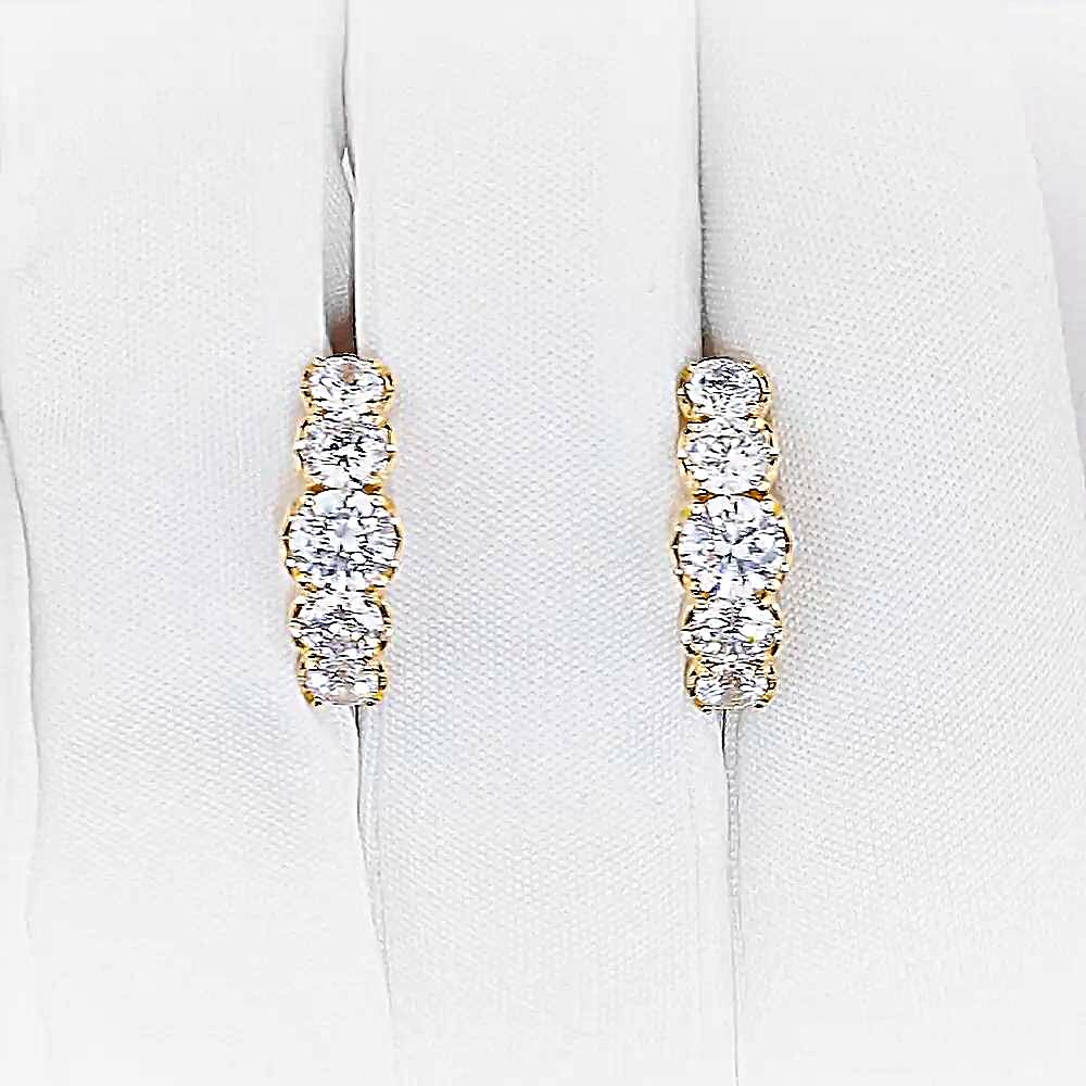 Серьги с фианитами из серебра 925 пробы 1