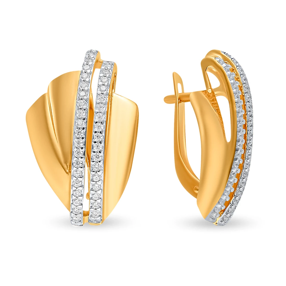 Серьги с фианитами из серебра 925 пробы 1