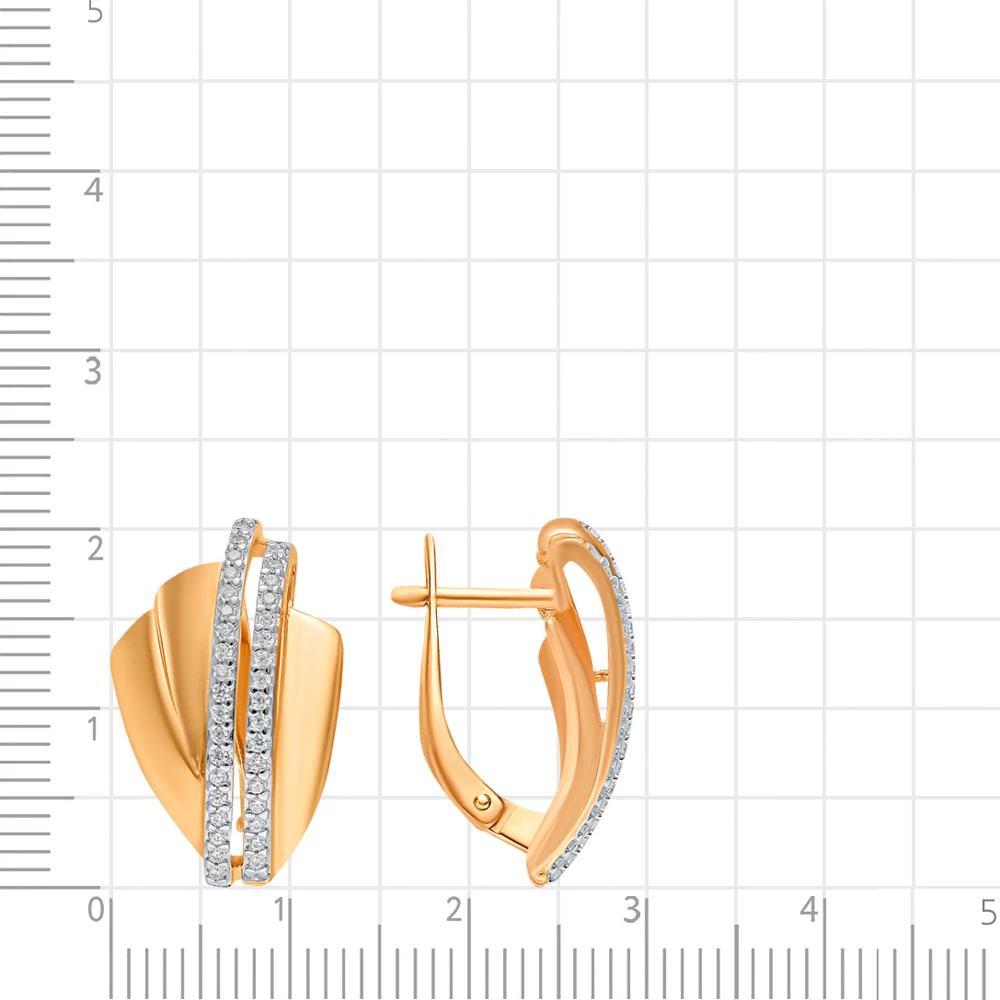 Серьги с фианитами из серебра 925 пробы 2