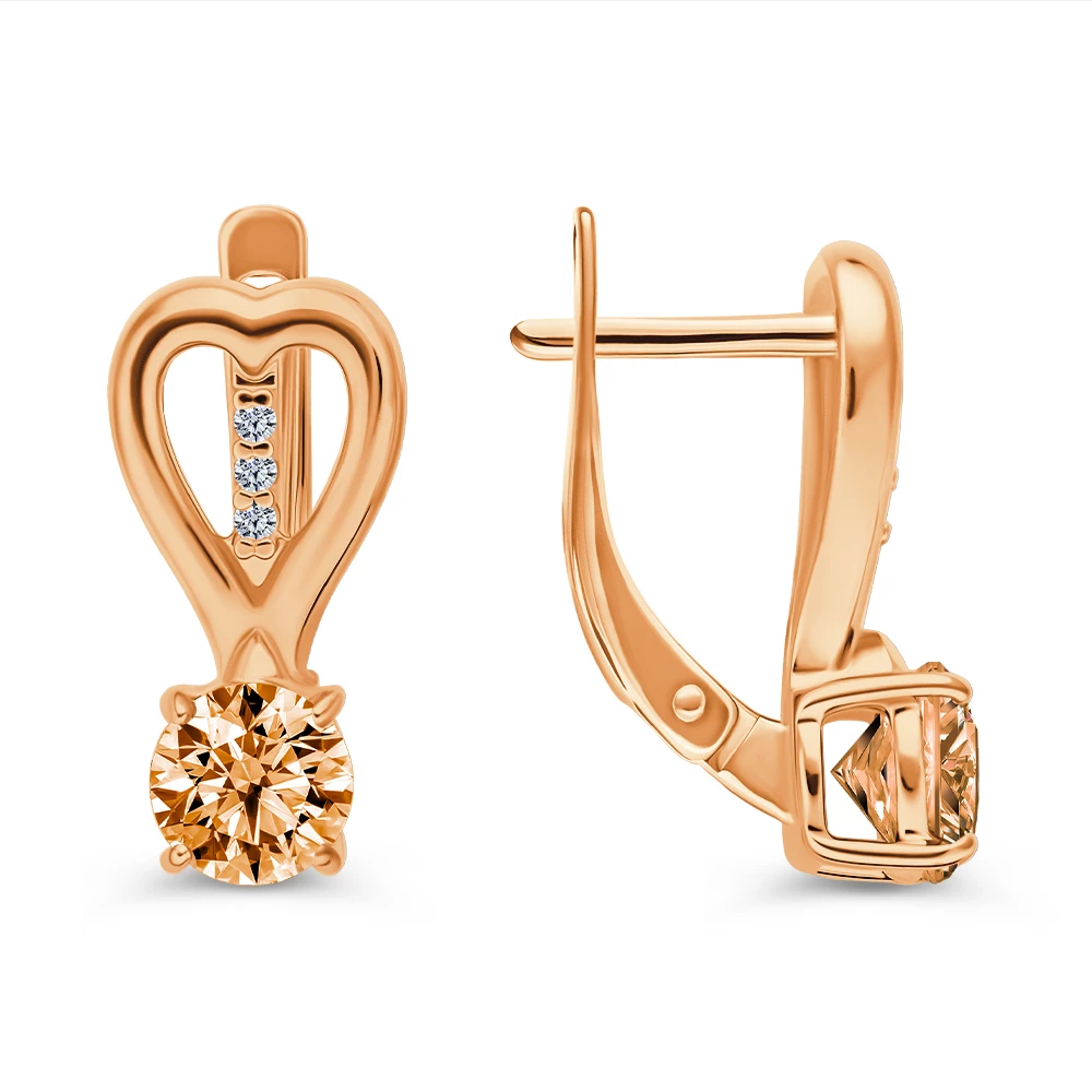 Серьги с фианитами из серебра 925 пробы 2