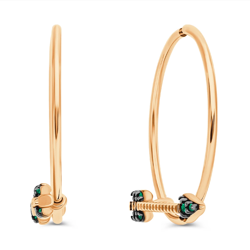 Серьги с фианитами из серебра 925 пробы 1