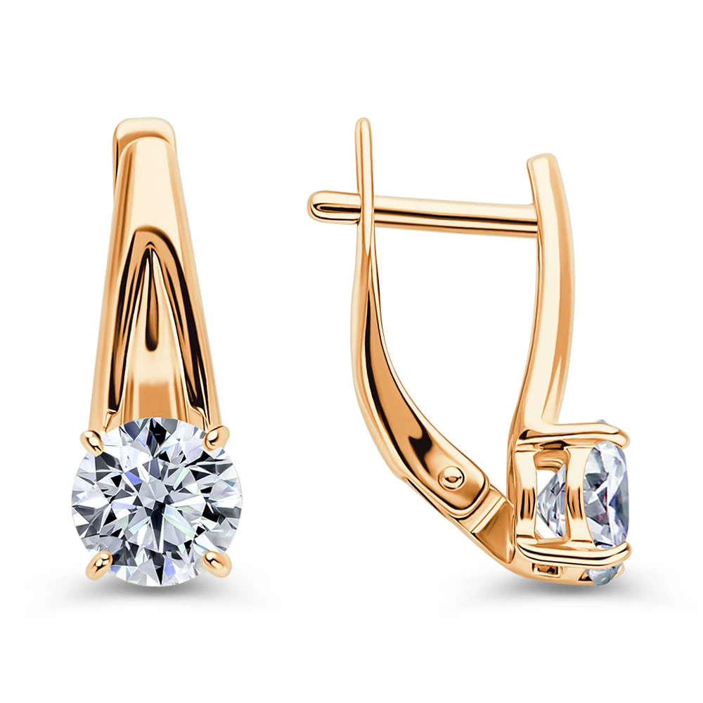 Серьги с фианитами из серебра 925 пробы 3