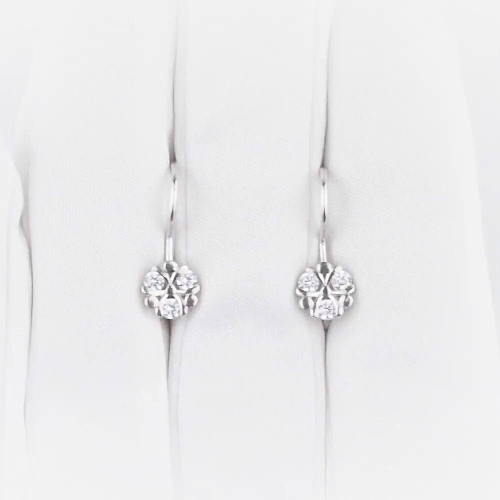Серьги с фианитами из серебра 925 пробы 1