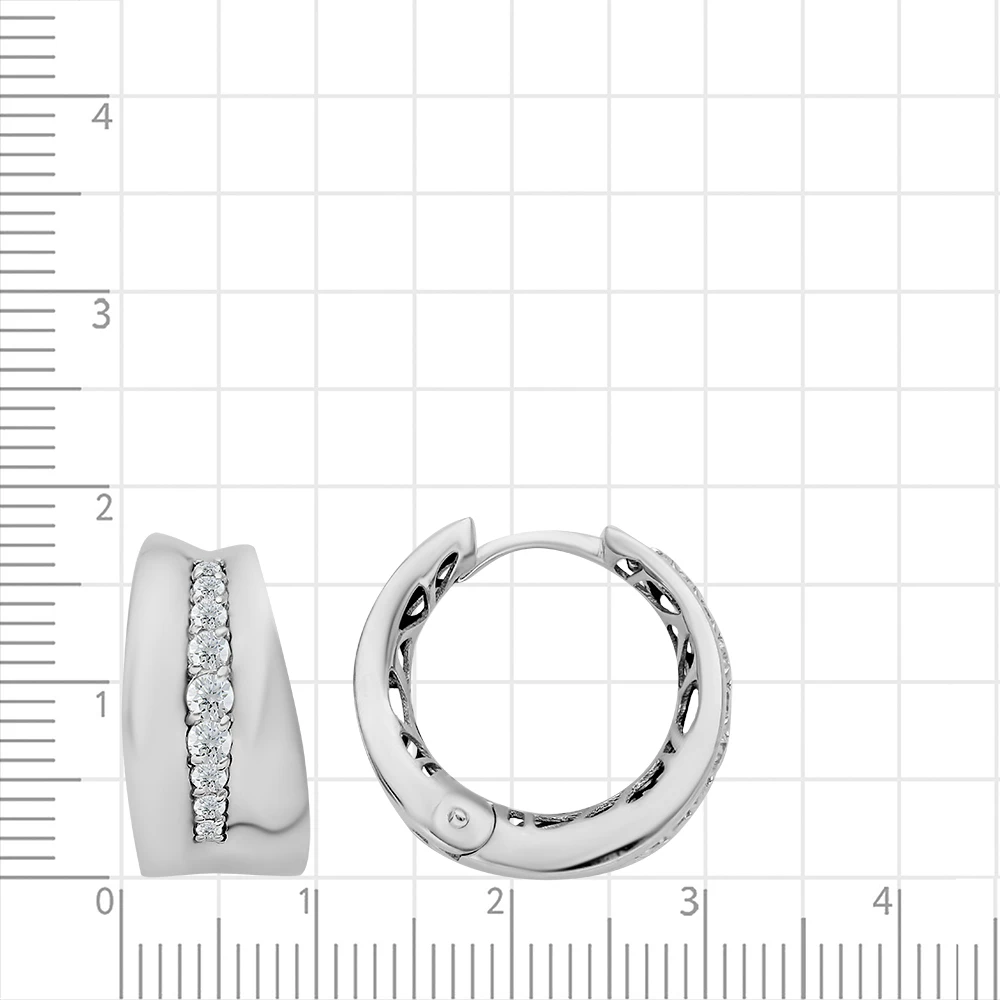 Серьги с фианитами из серебра 925 пробы 2