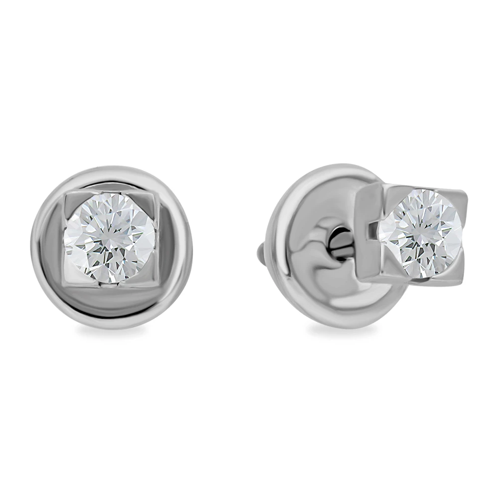 Серьги с фианитами из серебра 925 пробы 1