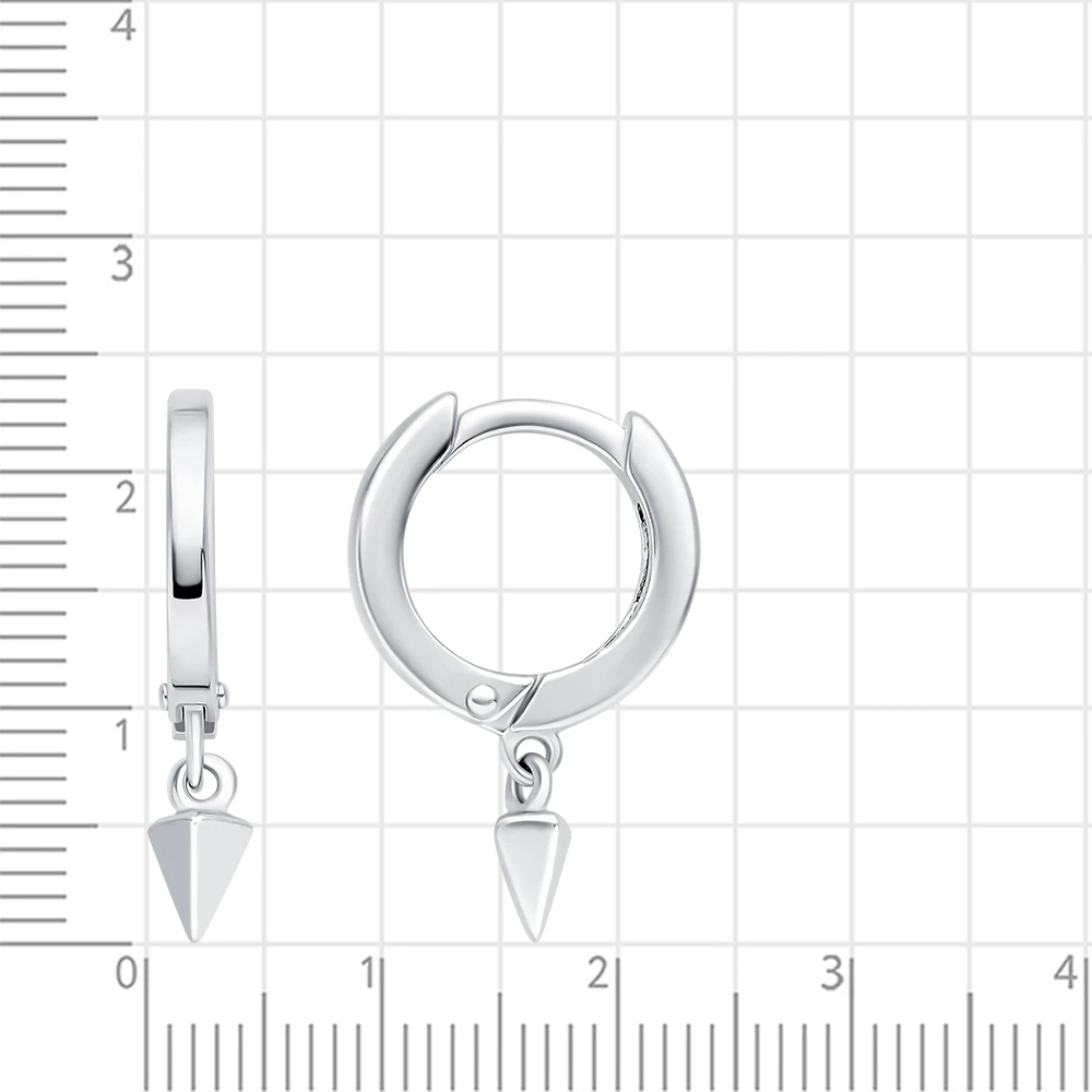 Серьги конго из серебра 925 пробы