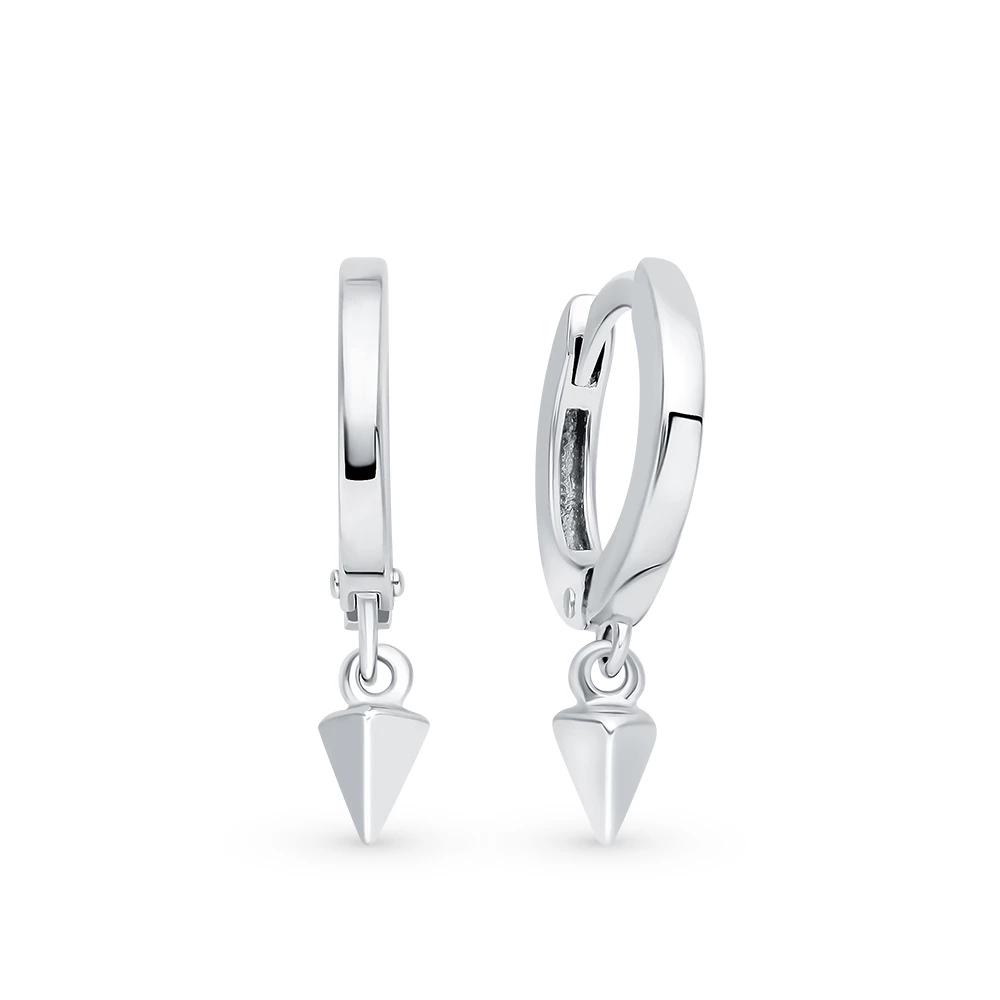 Серьги конго из серебра 925 пробы