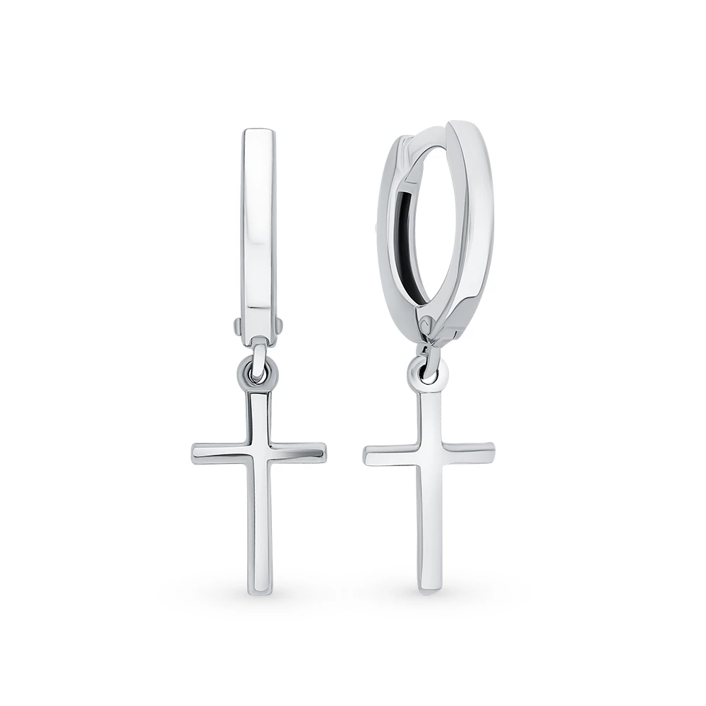 Серьги конго из серебра 925 пробы 2