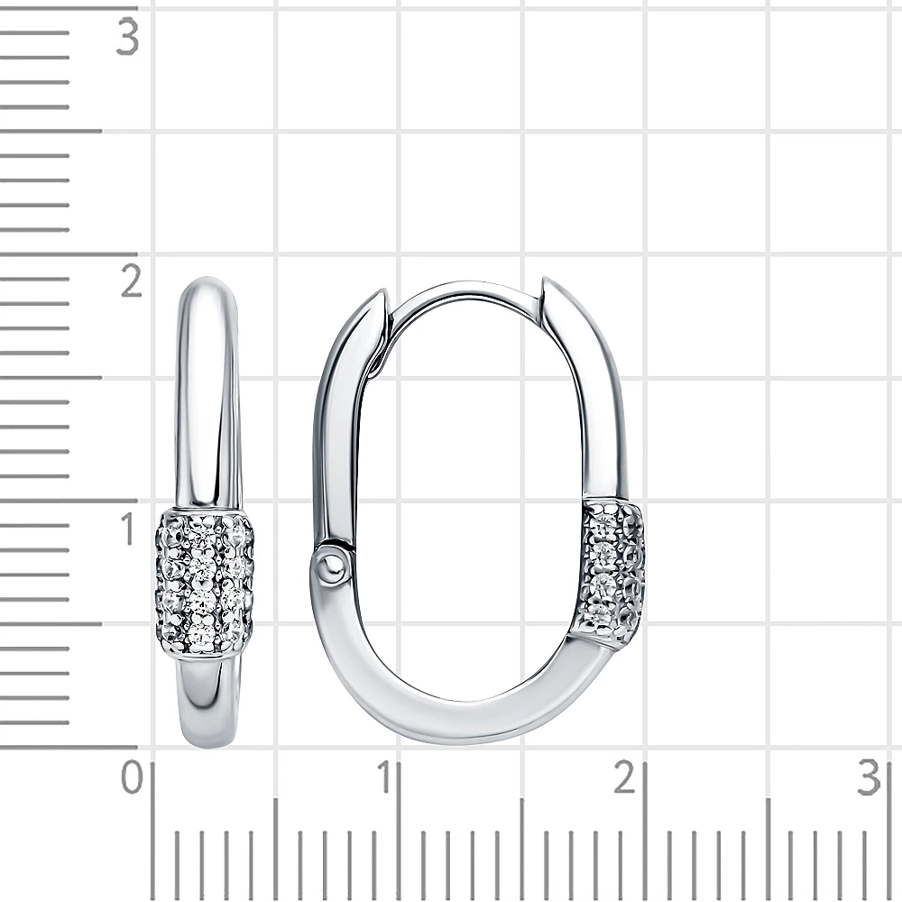 Серьги с фианитами из серебра 925 пробы 2