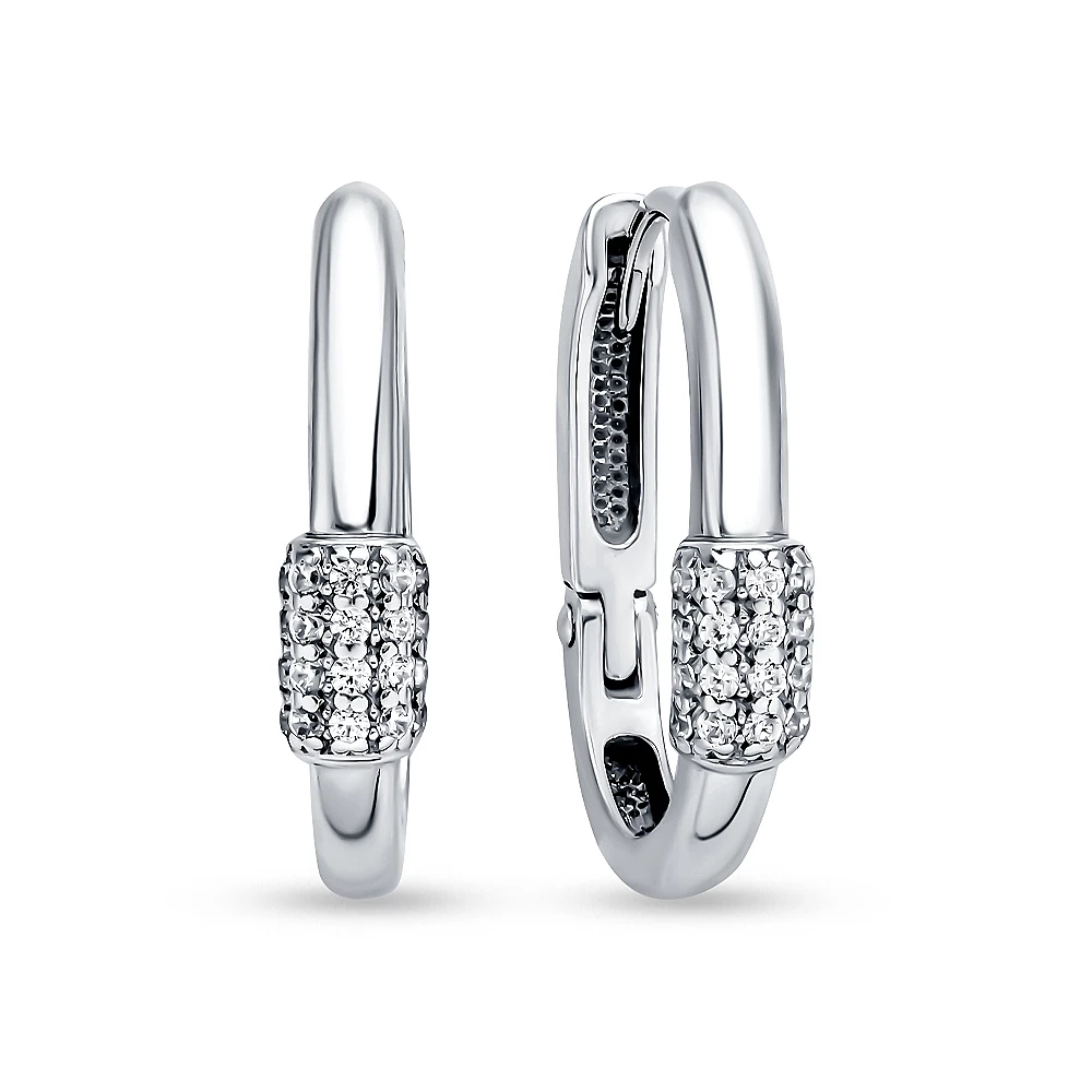 Серьги с фианитами из серебра 925 пробы 1