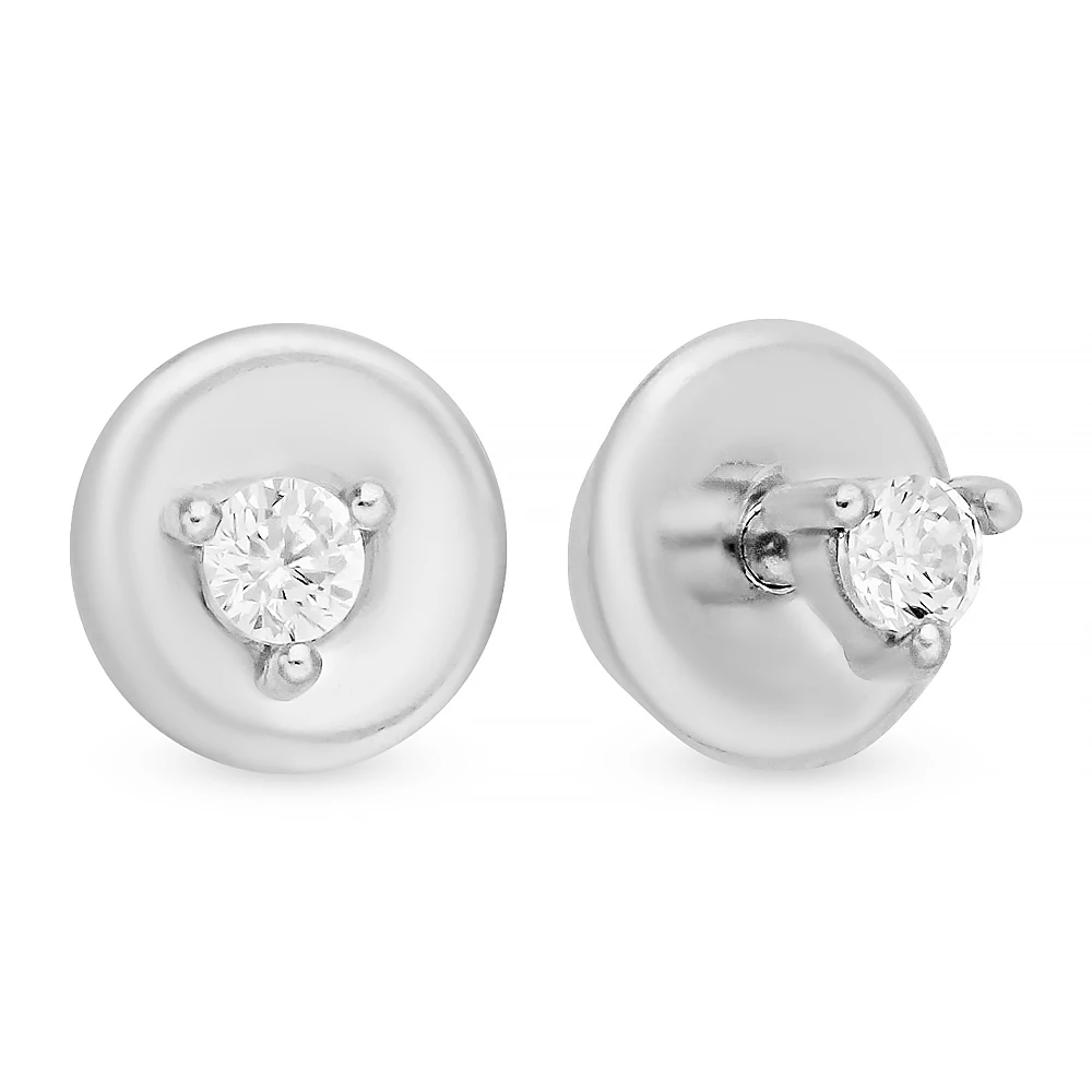 Серьги с фианитами из серебра 925 пробы 1