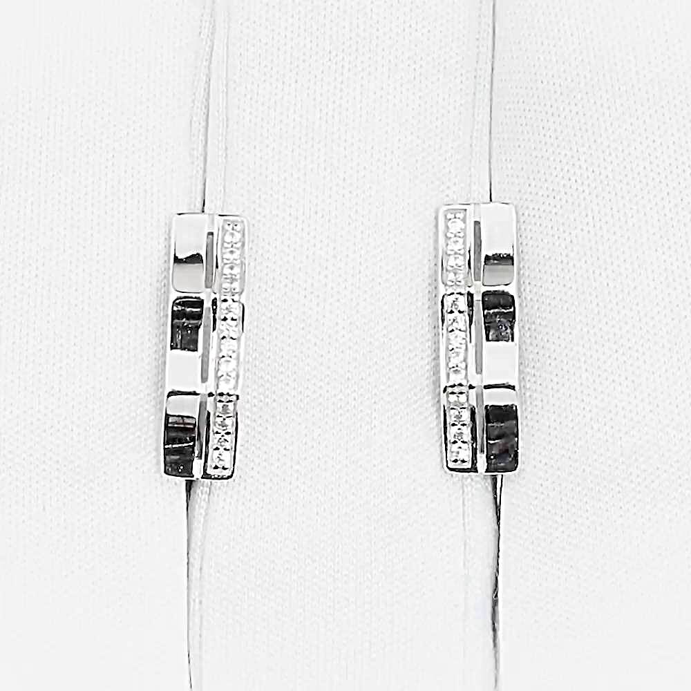 Серьги с фианитами из серебра 925 пробы 1