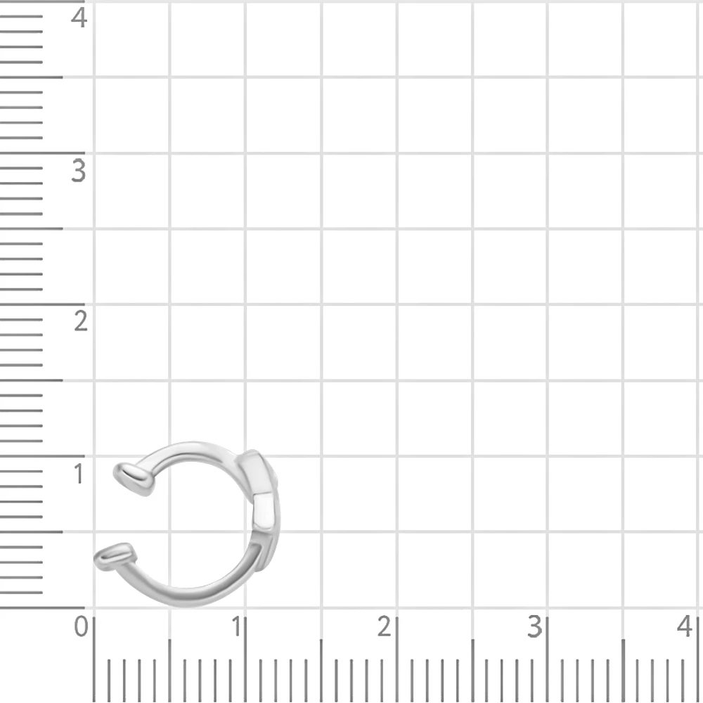 Серьга с фианитом из серебра 925 пробы 3