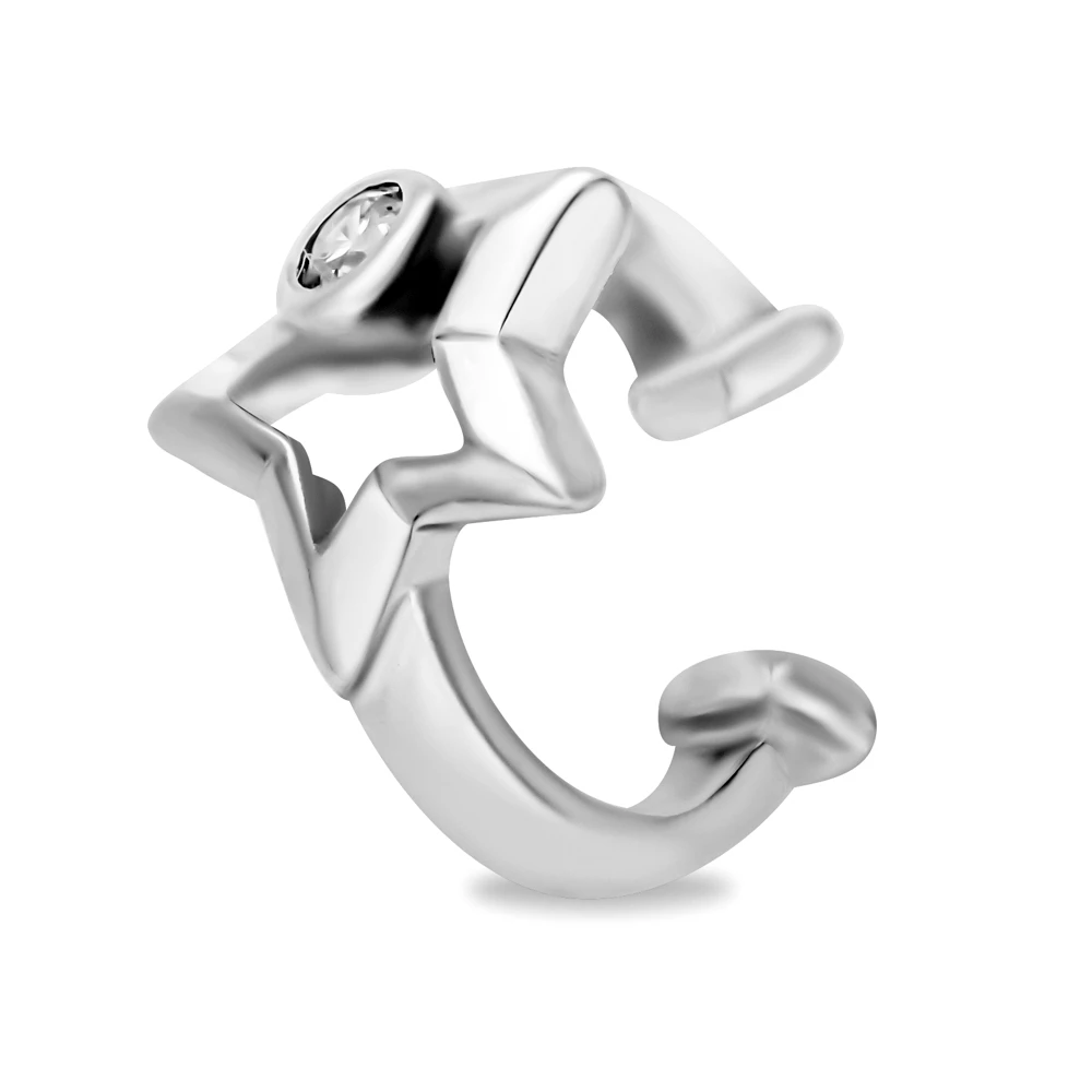 Серьга с фианитом из серебра 925 пробы 1