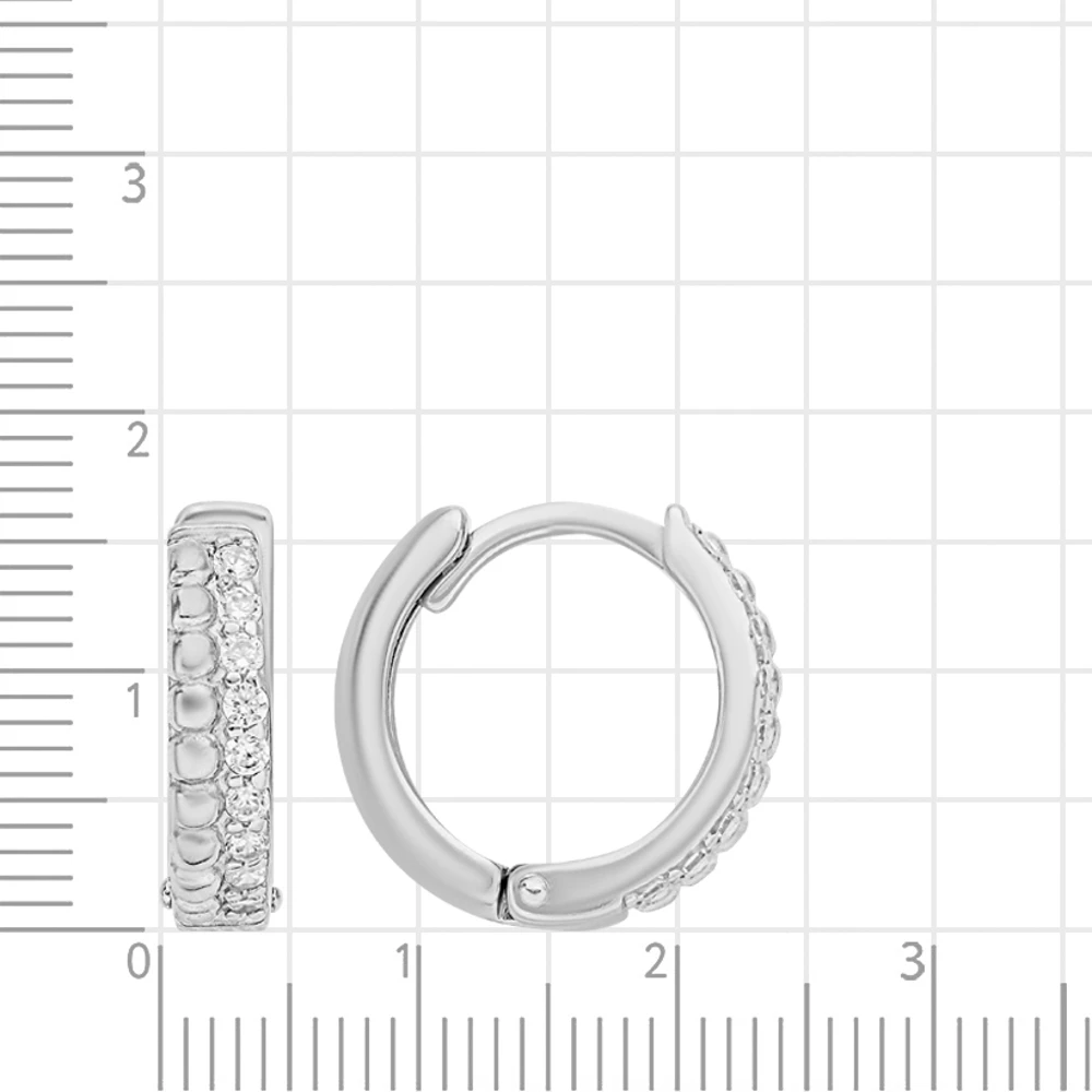 Серьги с фианитами из серебра 925 пробы 2