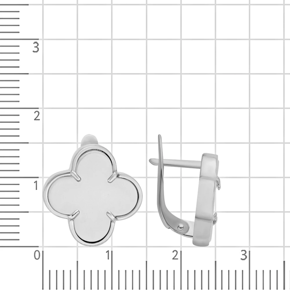 Серьги с керамикой из серебра 925 пробы