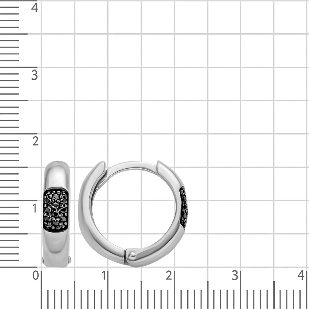 Серьги с фианитами из серебра 925 пробы 2