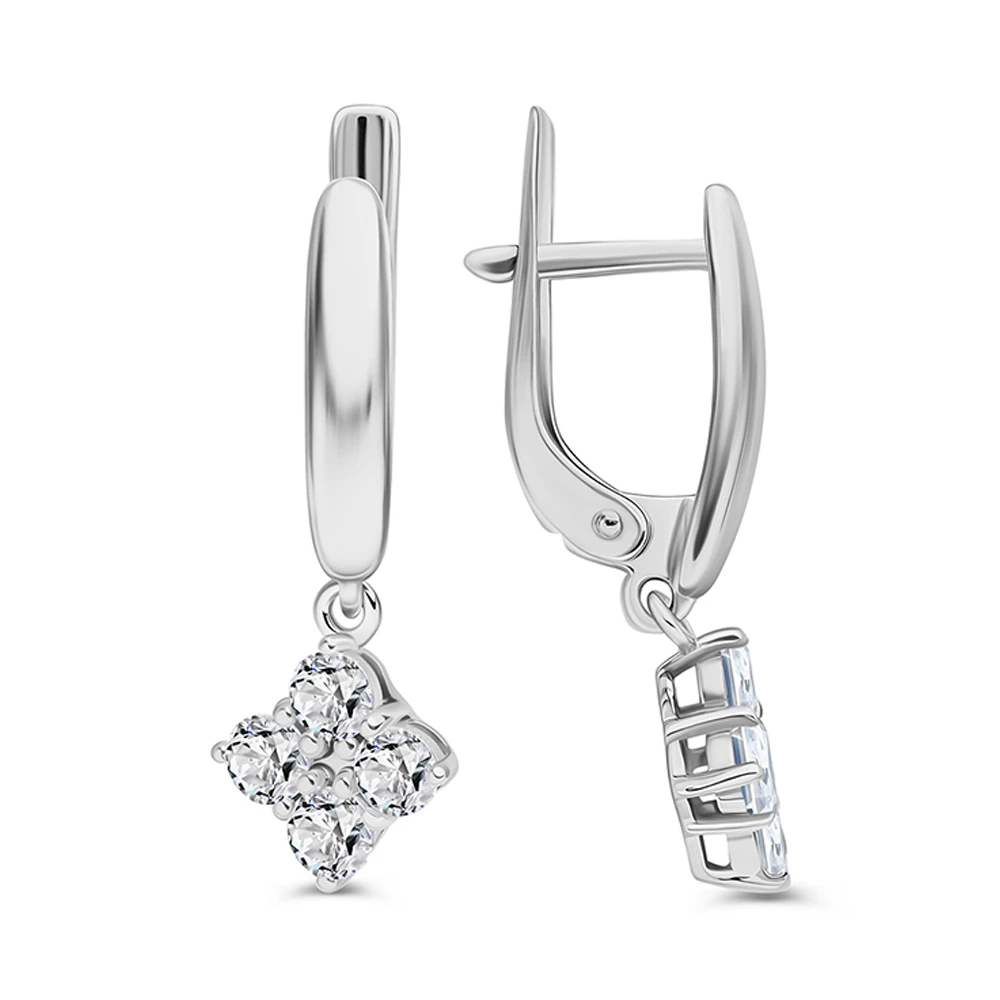 Серьги с фианитами из серебра 925 пробы 2