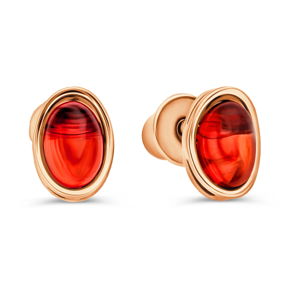 Серьги с янтарем из серебра 925 пробы 1