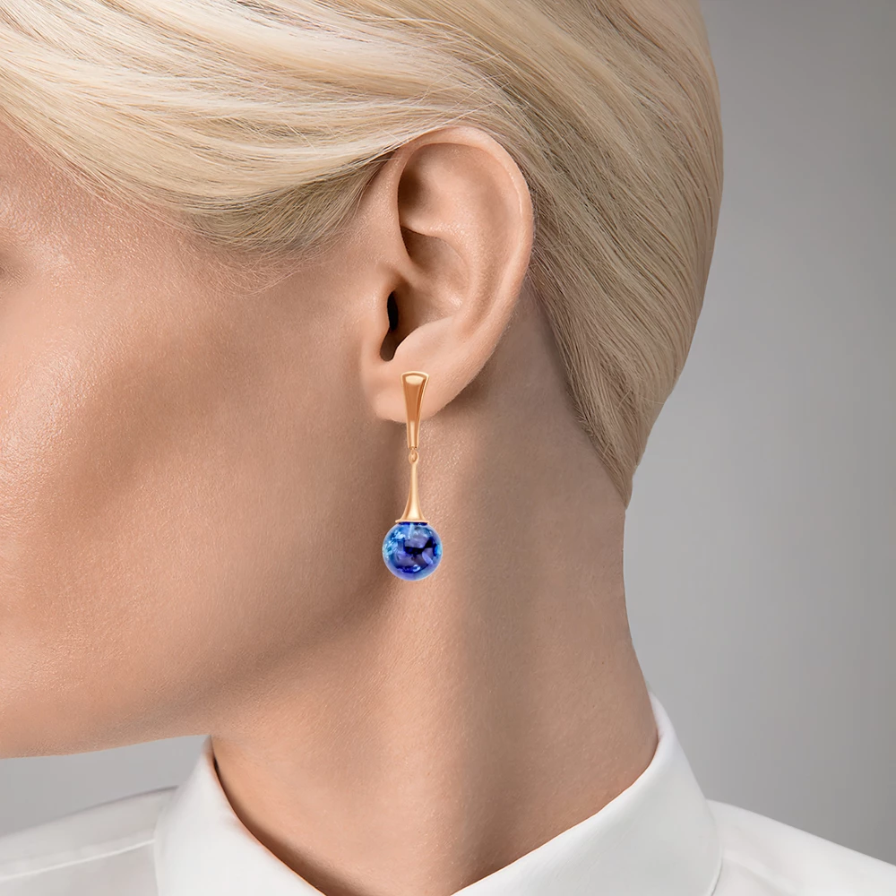 Серьги с янтарем из серебра 925 пробы 3