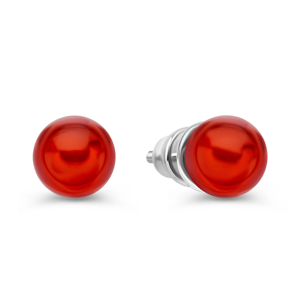 Серьги с янтарем из серебра 925 пробы 1