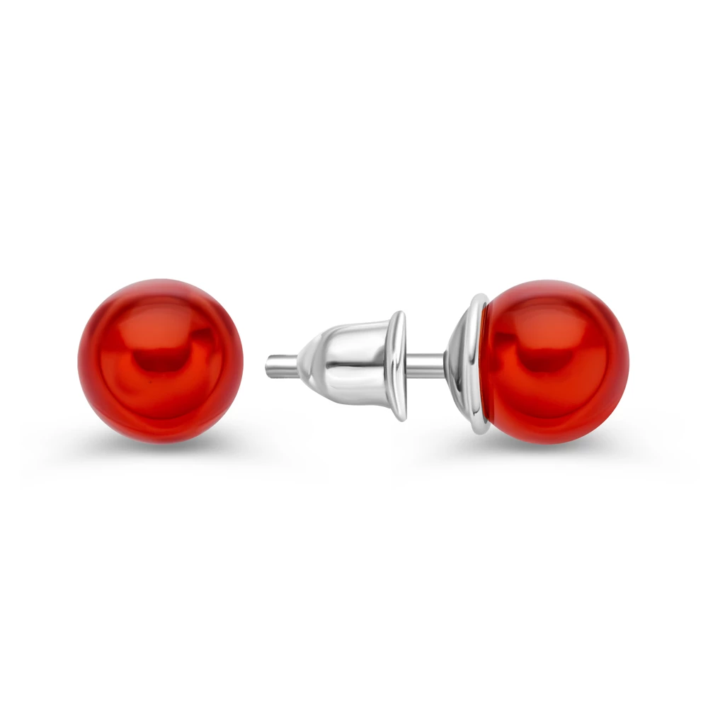 Серьги с янтарем из серебра 925 пробы 2