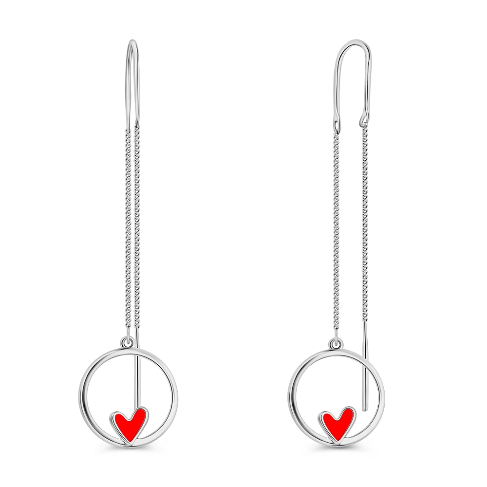 Серьги-продевки из серебра 925 пробы 1