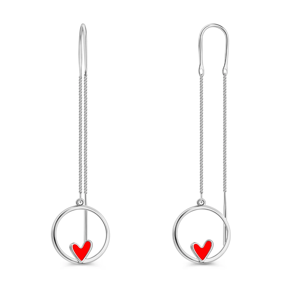 Серьги-продевки из серебра 925 пробы 2