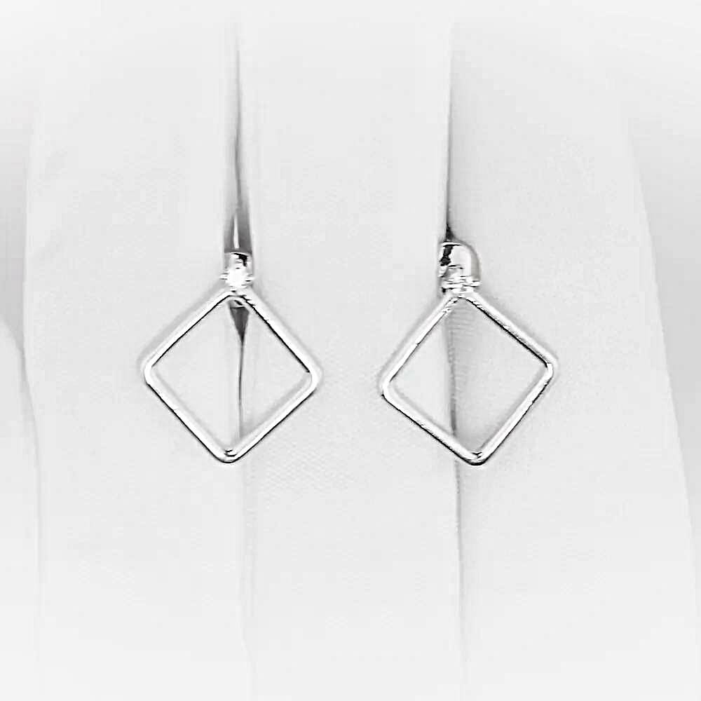 Серьги с фианитами из серебра 925 пробы 1