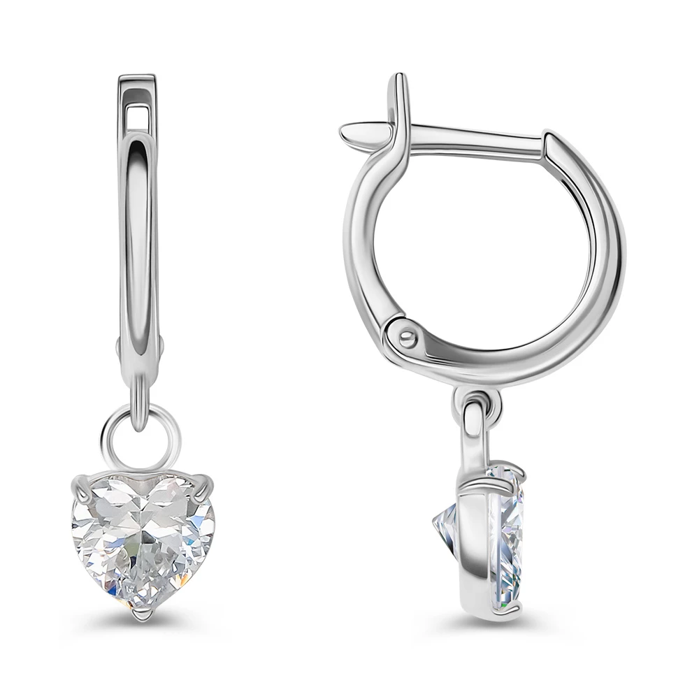 Серьги с фианитами из серебра 925 пробы 2