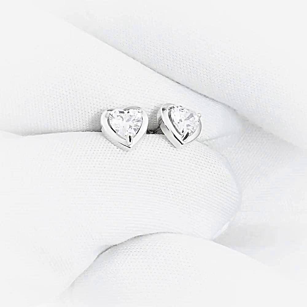 Серьги с фианитами из серебра 925 пробы 1