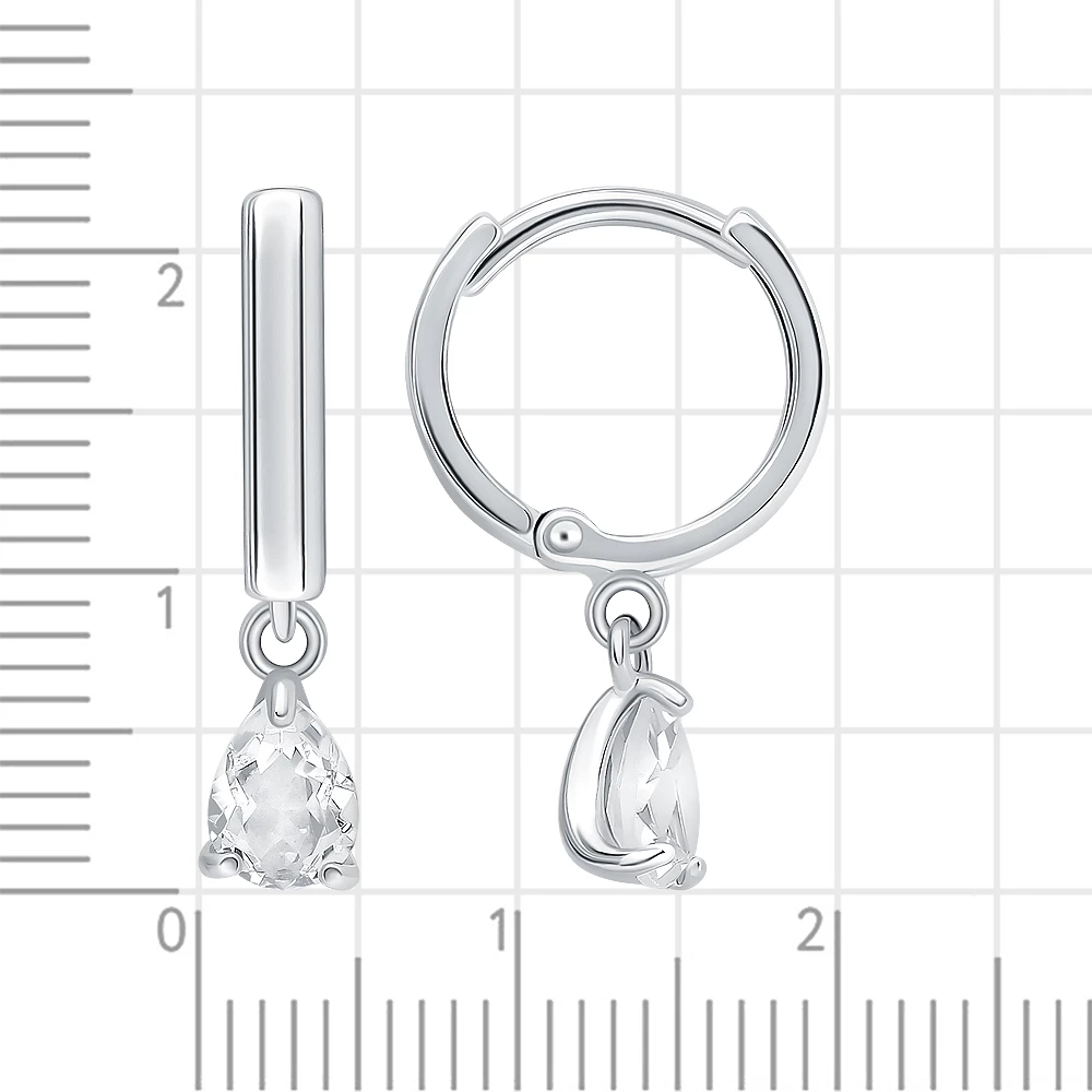 Серьги с ювелирными кристаллами из серебра 925 пробы 2