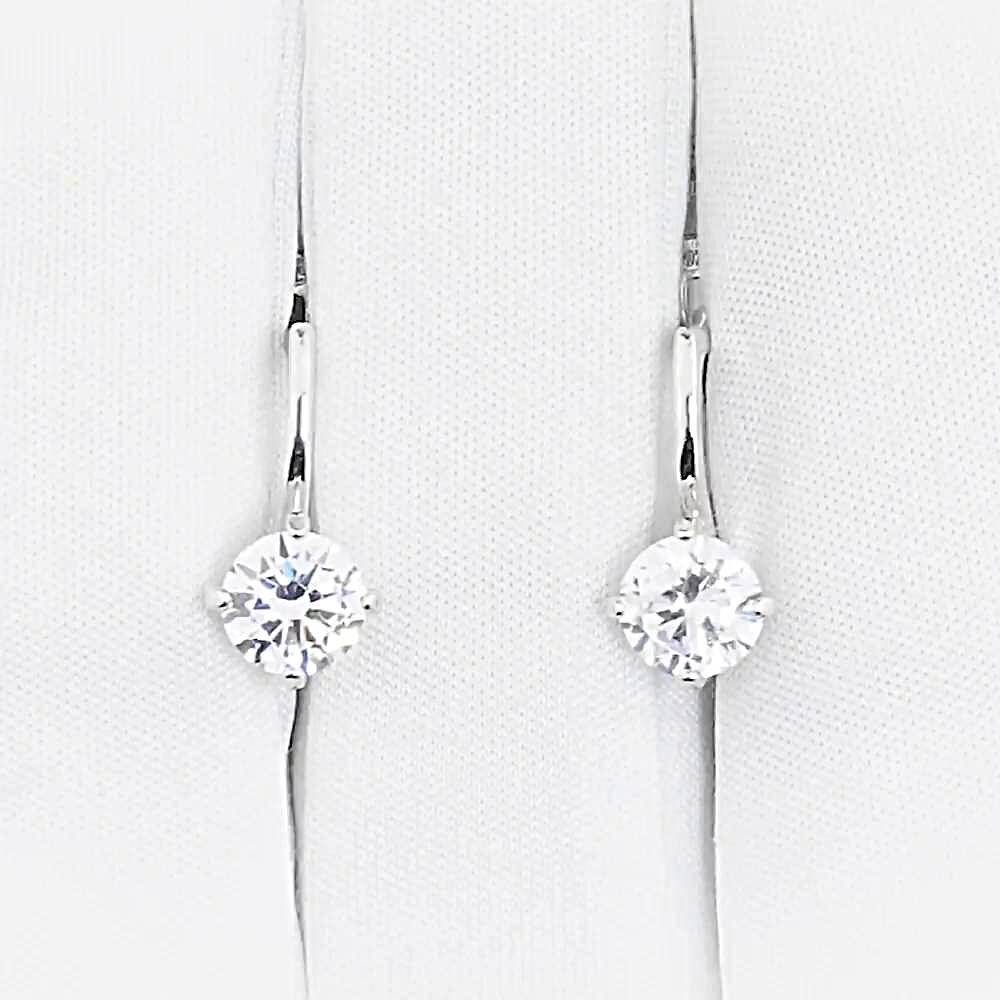 Серьги с фианитами из серебра 925 пробы 1