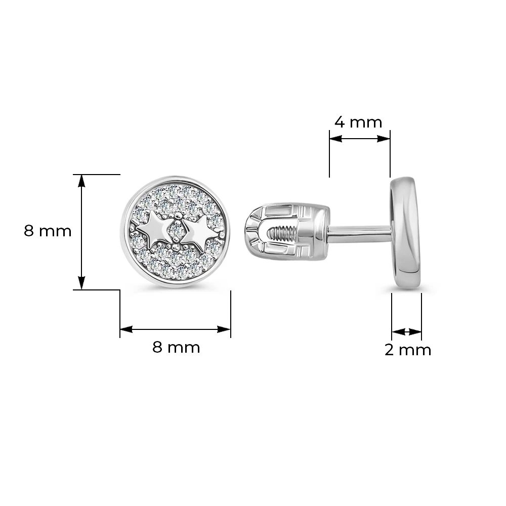Серьги с фианитами из серебра 925 пробы 4