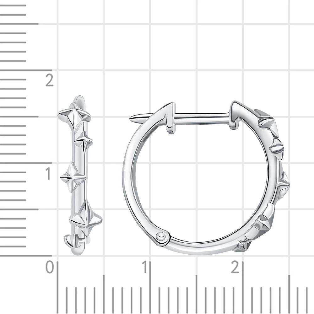 Серьги конго из серебра 925 пробы