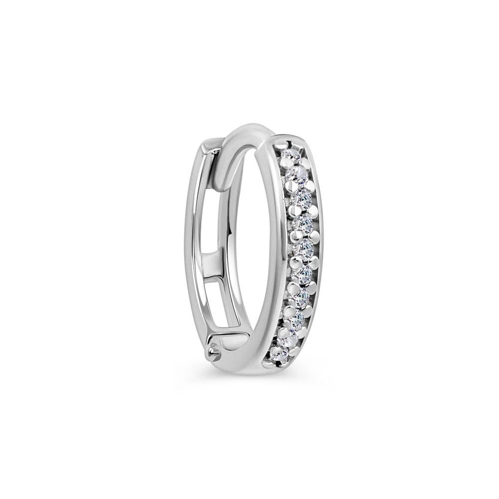 Серьга с фианитами из серебра 925 пробы 1