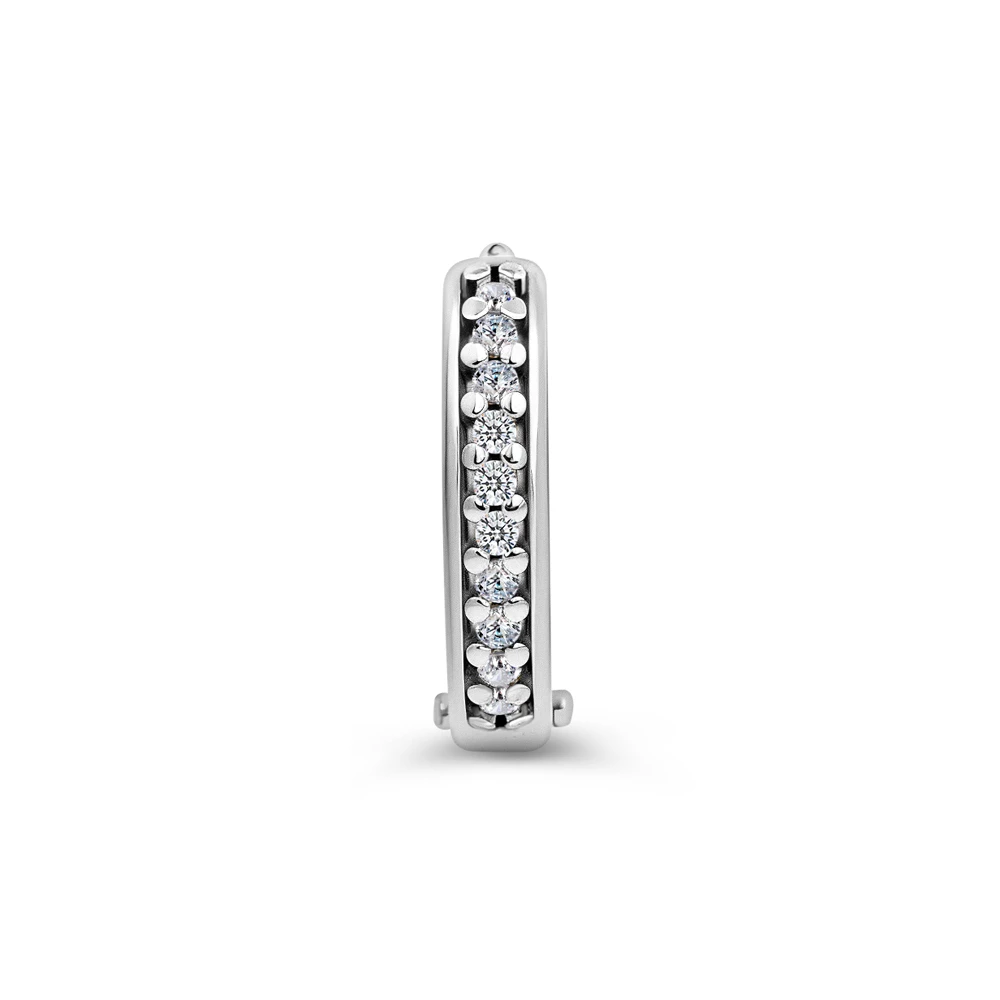 Серьга с фианитами из серебра 925 пробы 2