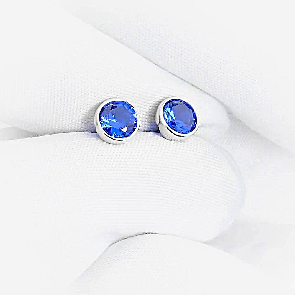 Серьги с фианитами из серебра 925 пробы 1