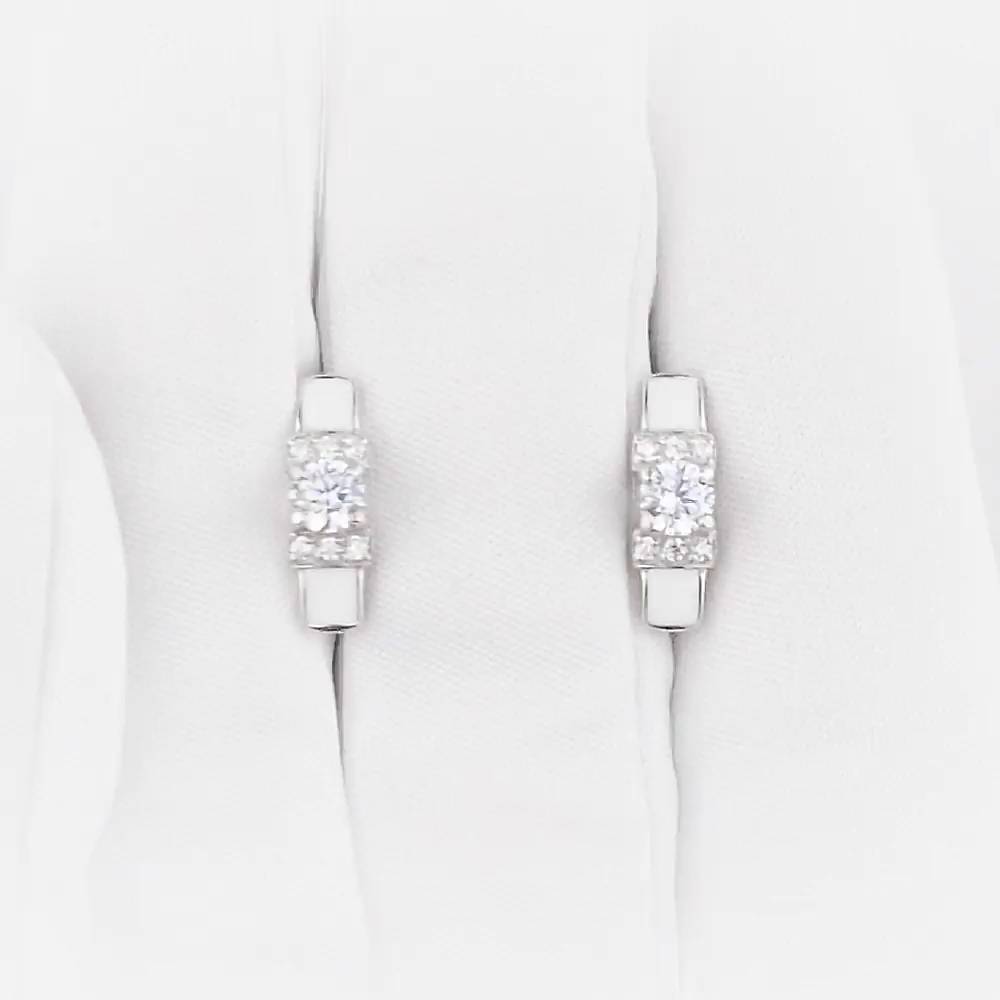 Серьги с фианитами из серебра 925 пробы 1