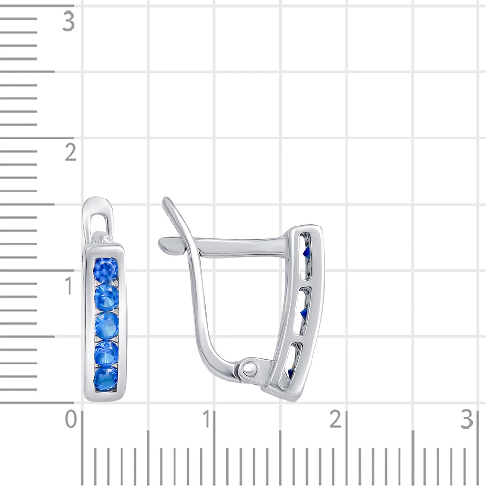 Серьги с фианитами из серебра 925 пробы 3