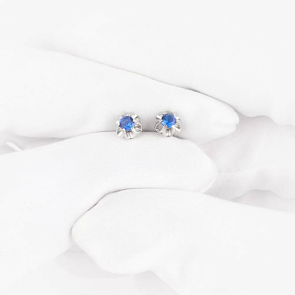Серьги с фианитами из серебра 925 пробы 1