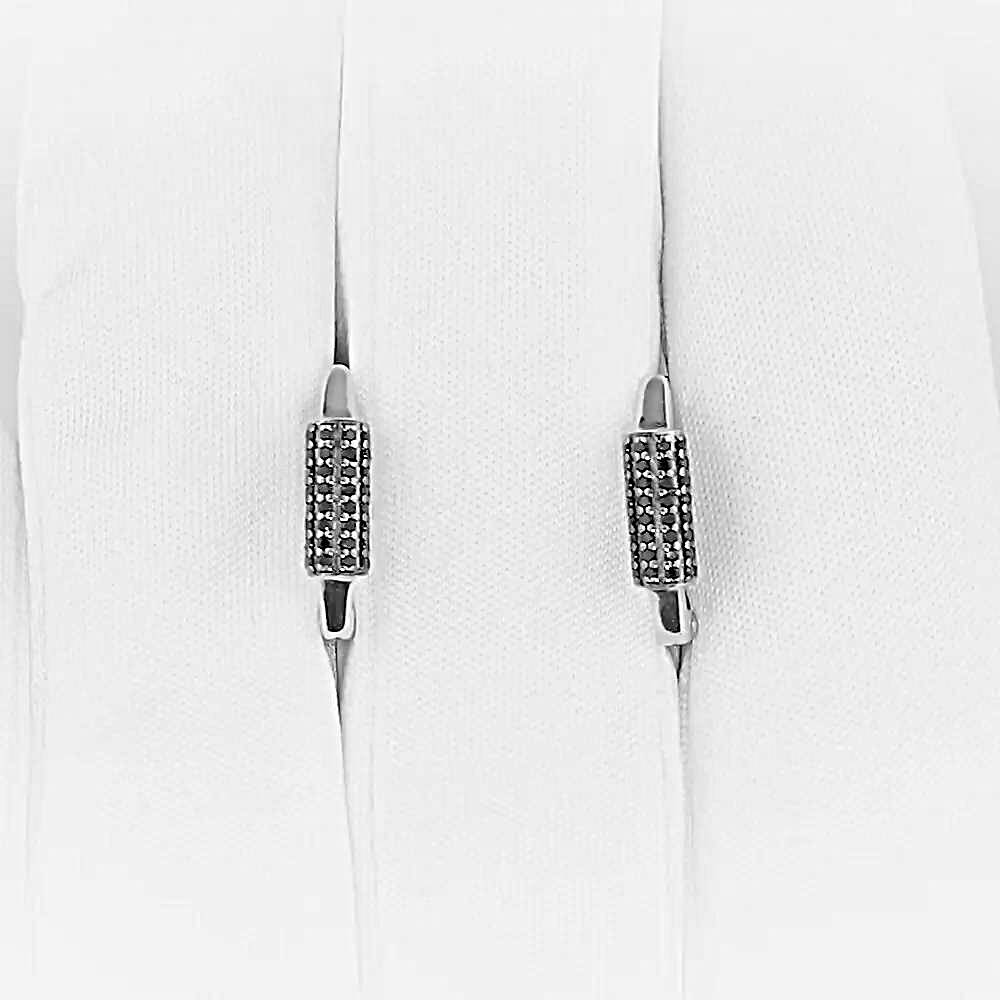 Серьги с фианитами из серебра 925 пробы 1