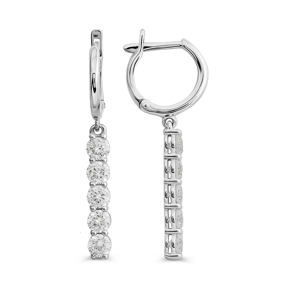 Серьги с фианитами из серебра 925 пробы 3