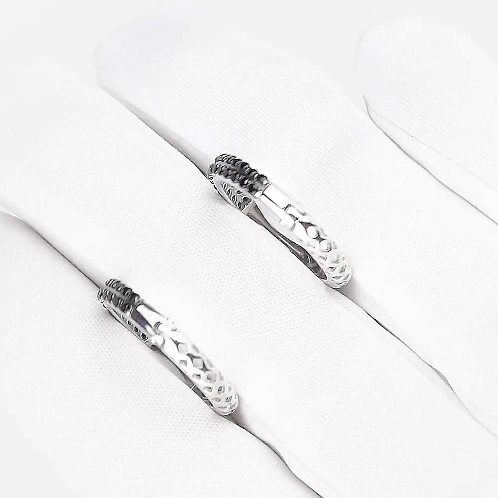 Серьги с фианитами из серебра 925 пробы 1
