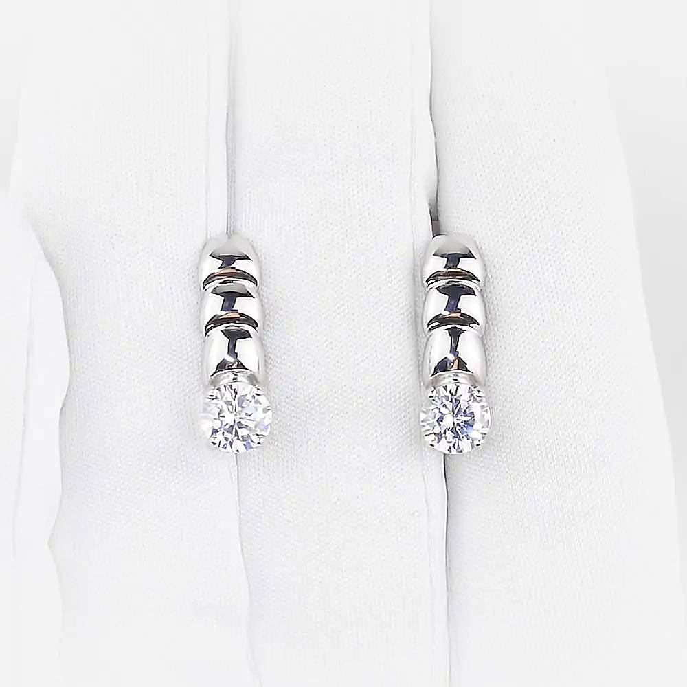 Серьги с фианитами из серебра 925 пробы 1