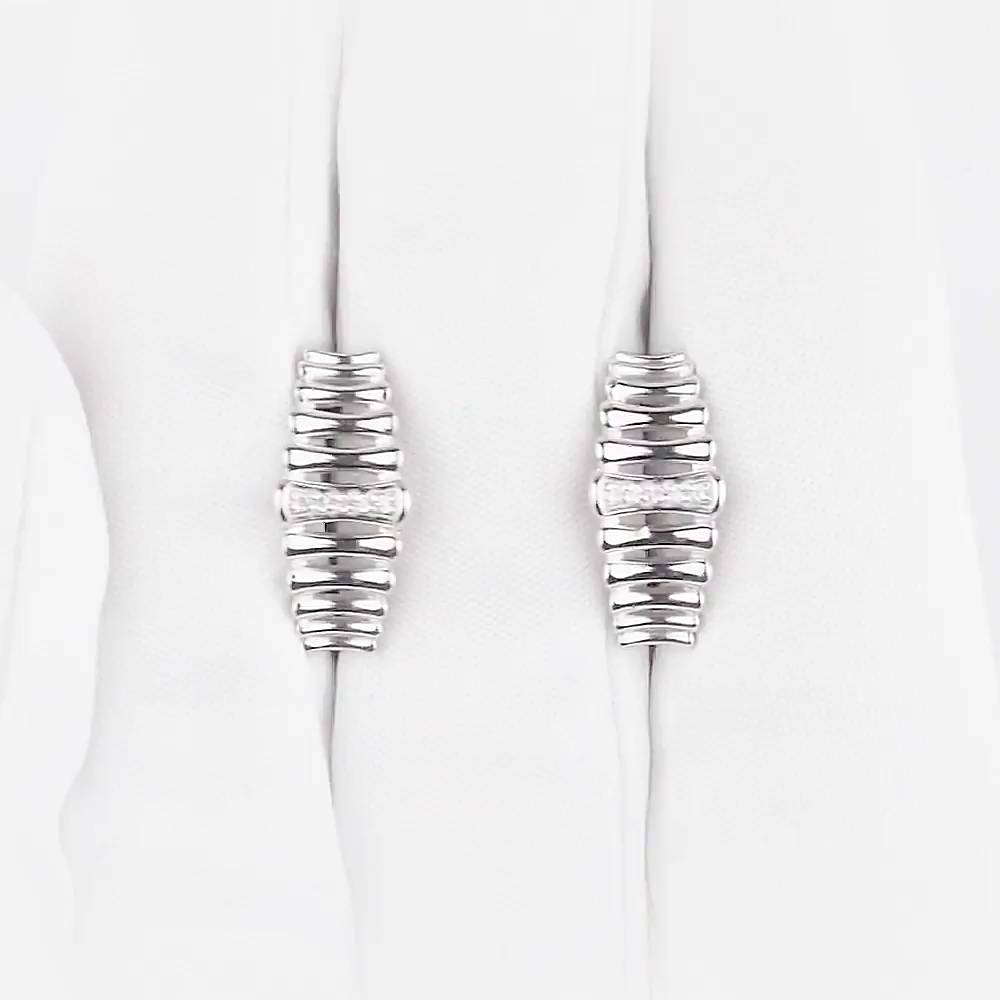 Серьги с фианитами из серебра 925 пробы 1