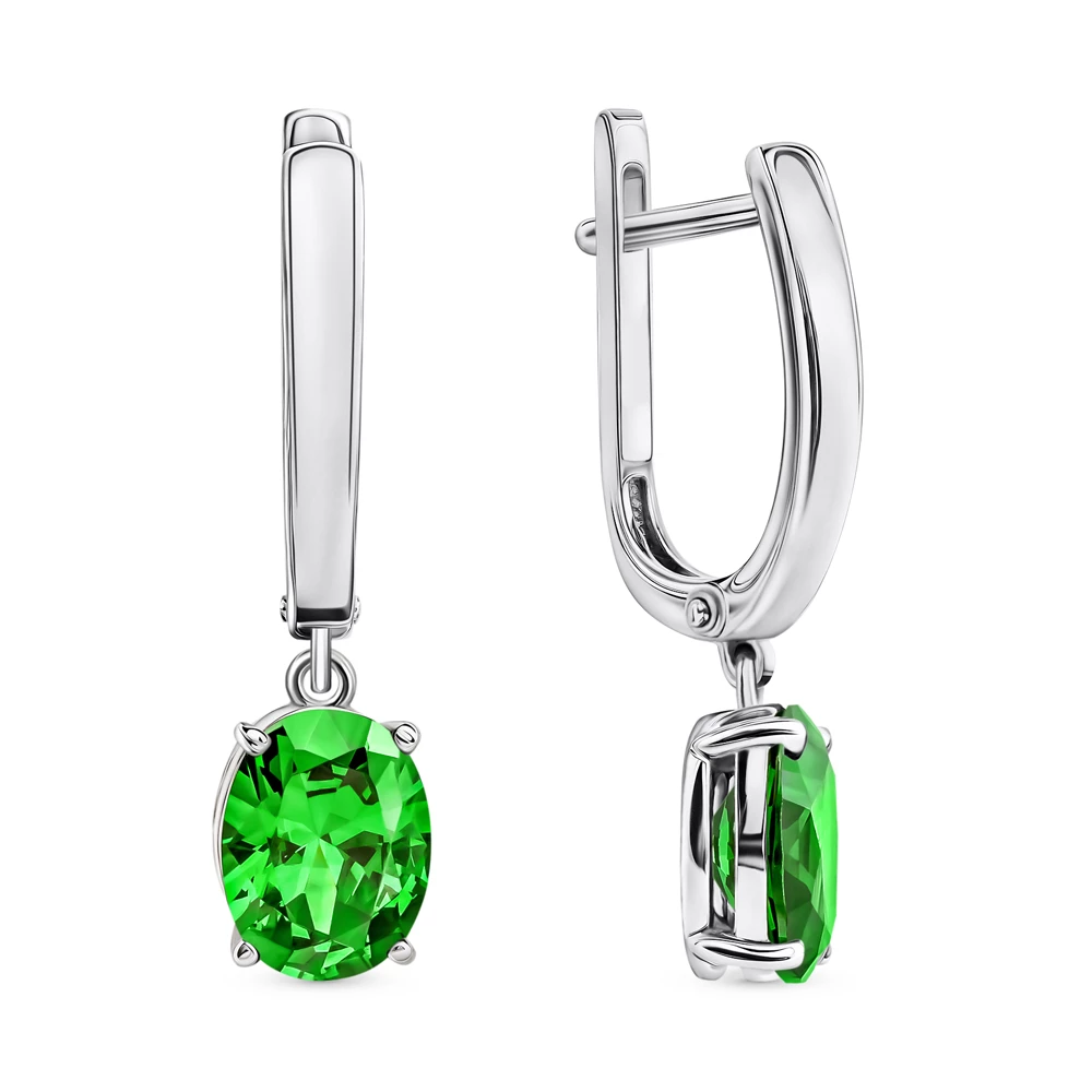 Серьги с фианитами из серебра 925 пробы 2
